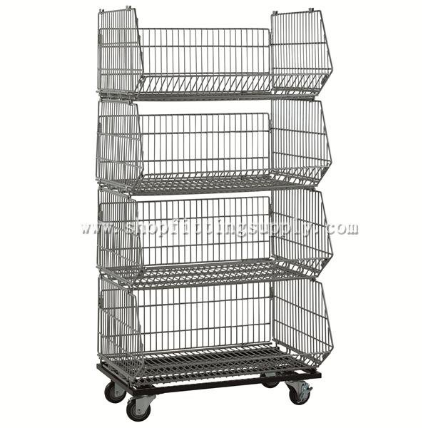 Grace Chrome Stacking Wire Basket GST-186A Stacking Basket image84