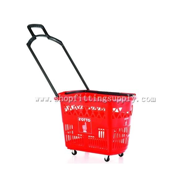Grace 4 wheels Plastic Rolling Basket GSB-901 Rolling Basket image32