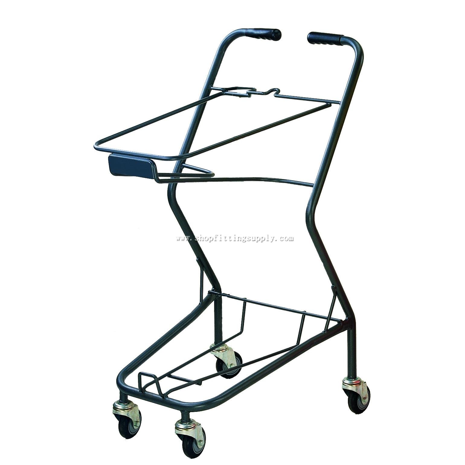 Grace Japanese Style 4 Wheels Double Basket Cart GST-019B Metal Shopping Trolley image23