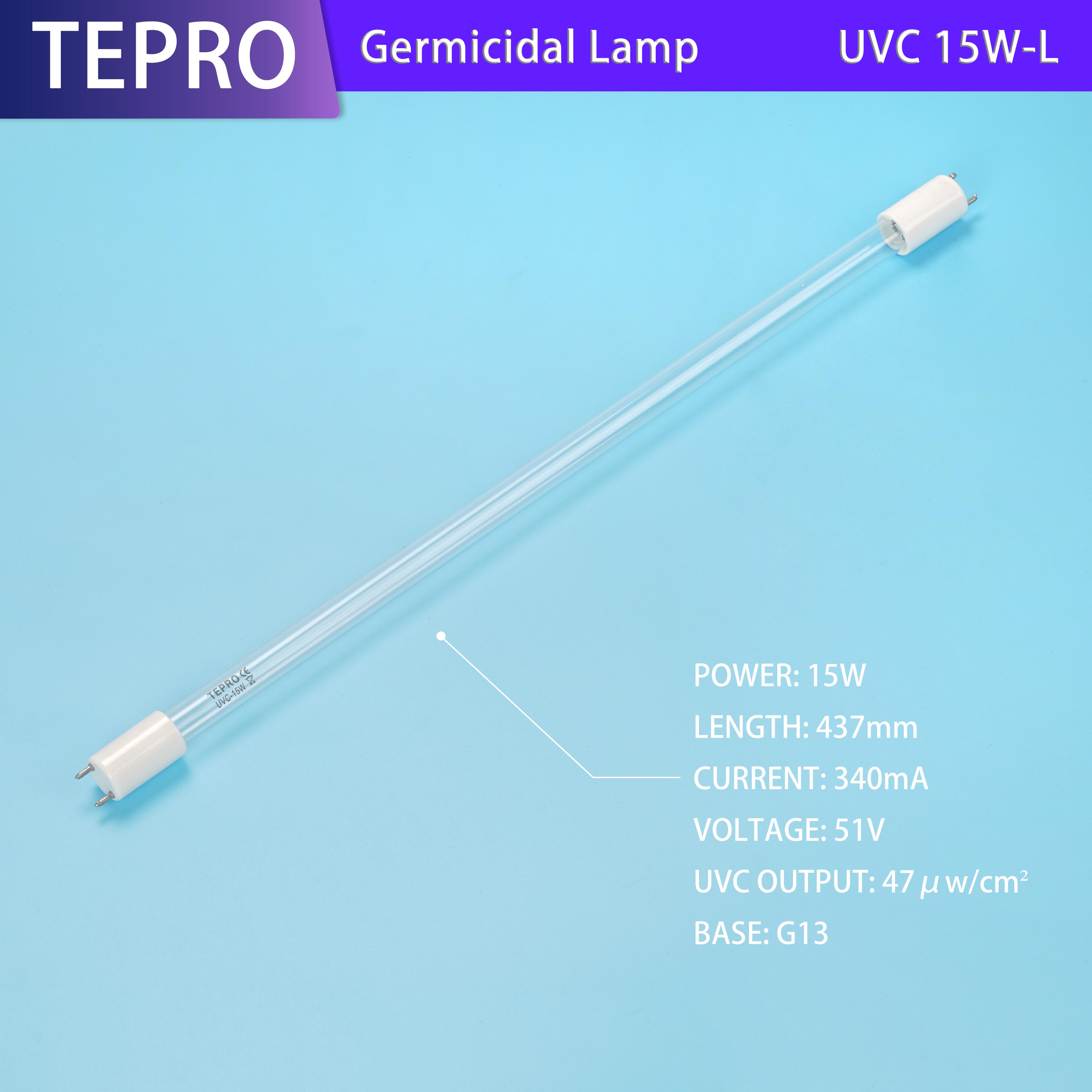 UVC Bactericidal Light 15W  2Pins  UVC 15W-L