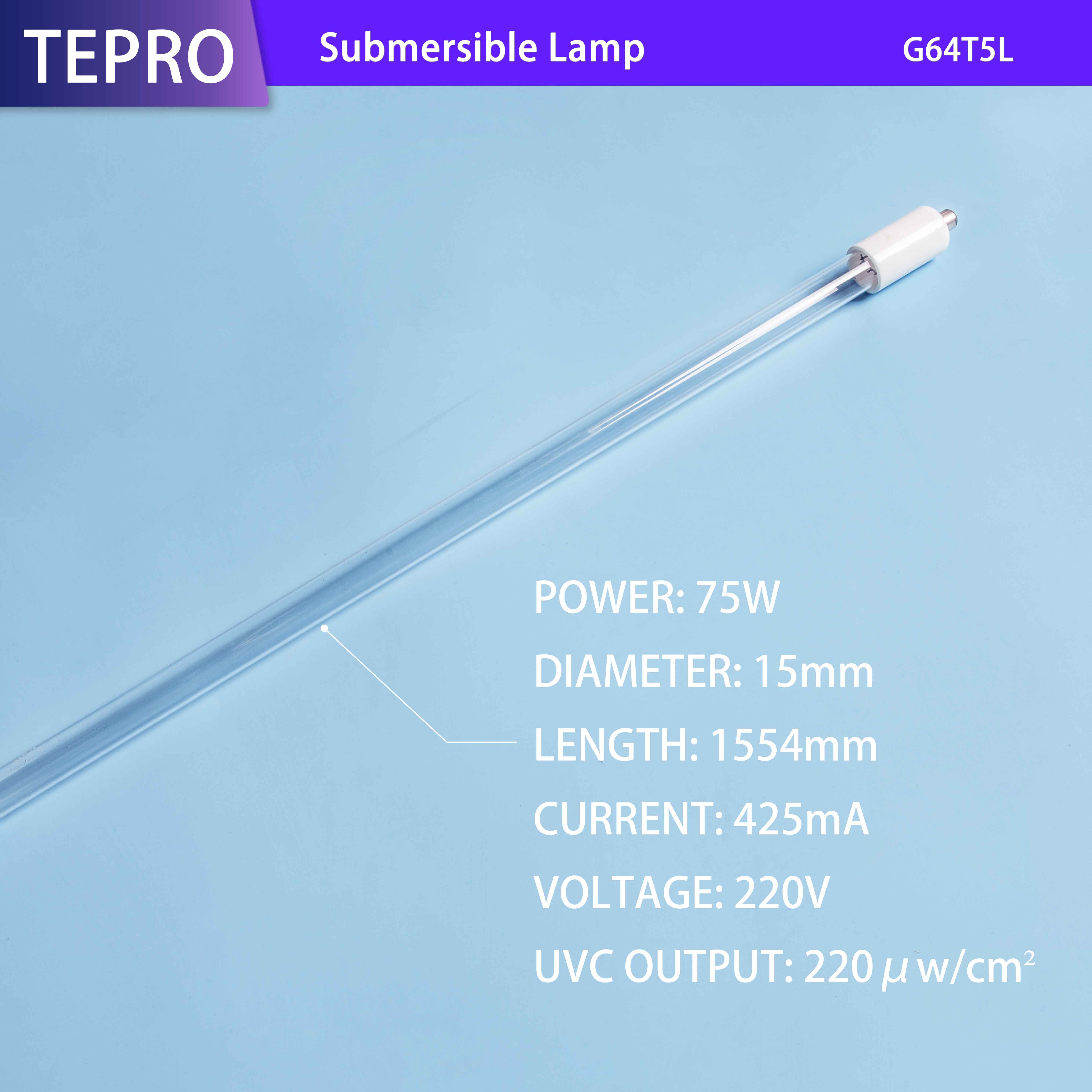 Fast Start Sterilization Lamps T5 15mm 75W G64T5L