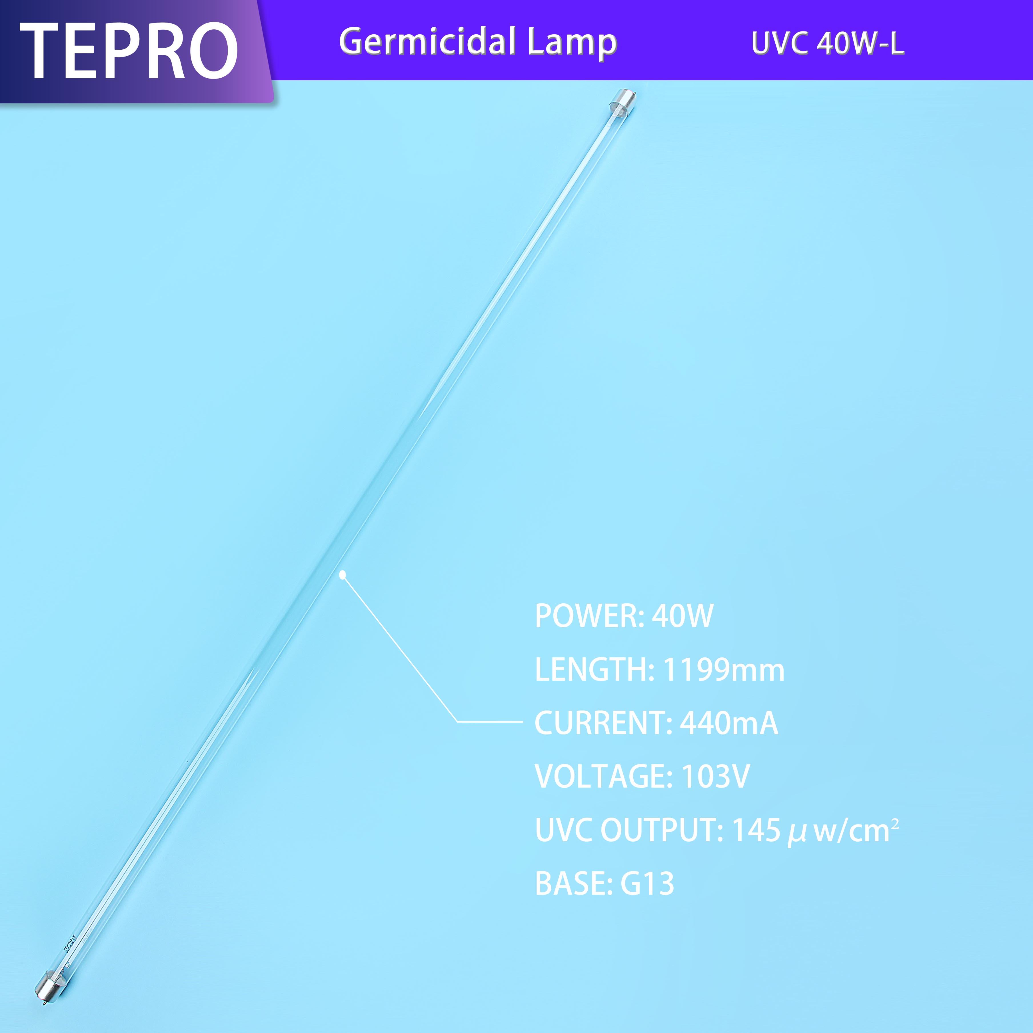 40W Quartz Tube For UVC Sterilizer Machine  UVC40W-L