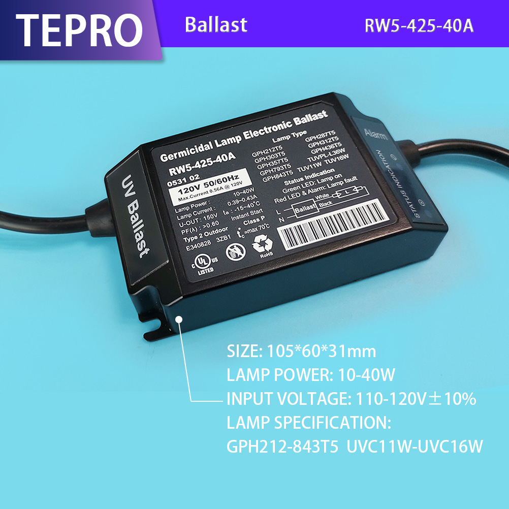 High Quality 110v UVC Ballast RW5-425-40A