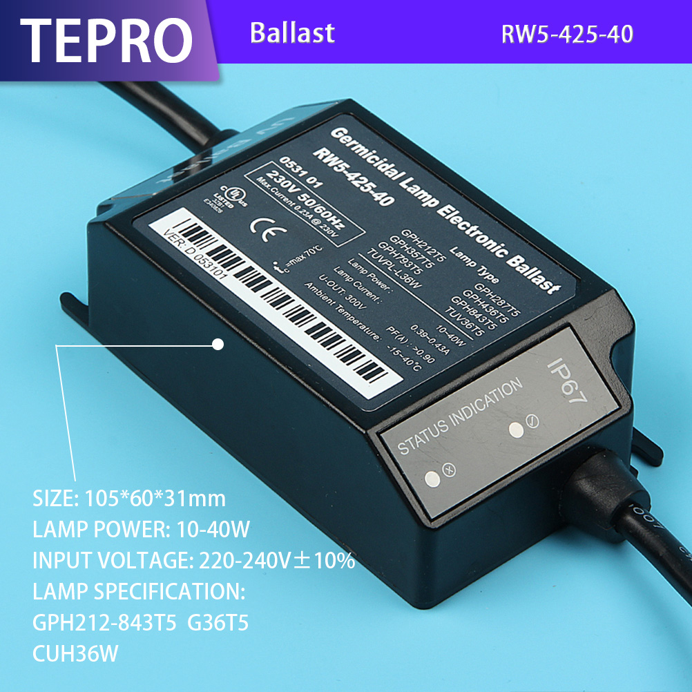 Electronic Transformer For UVC Germicidal Lamp RW5-425-40