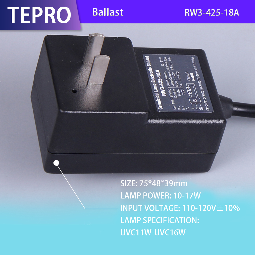 18W 110VAC Air Conditioning Germicidal Lamp RW3-425-18A