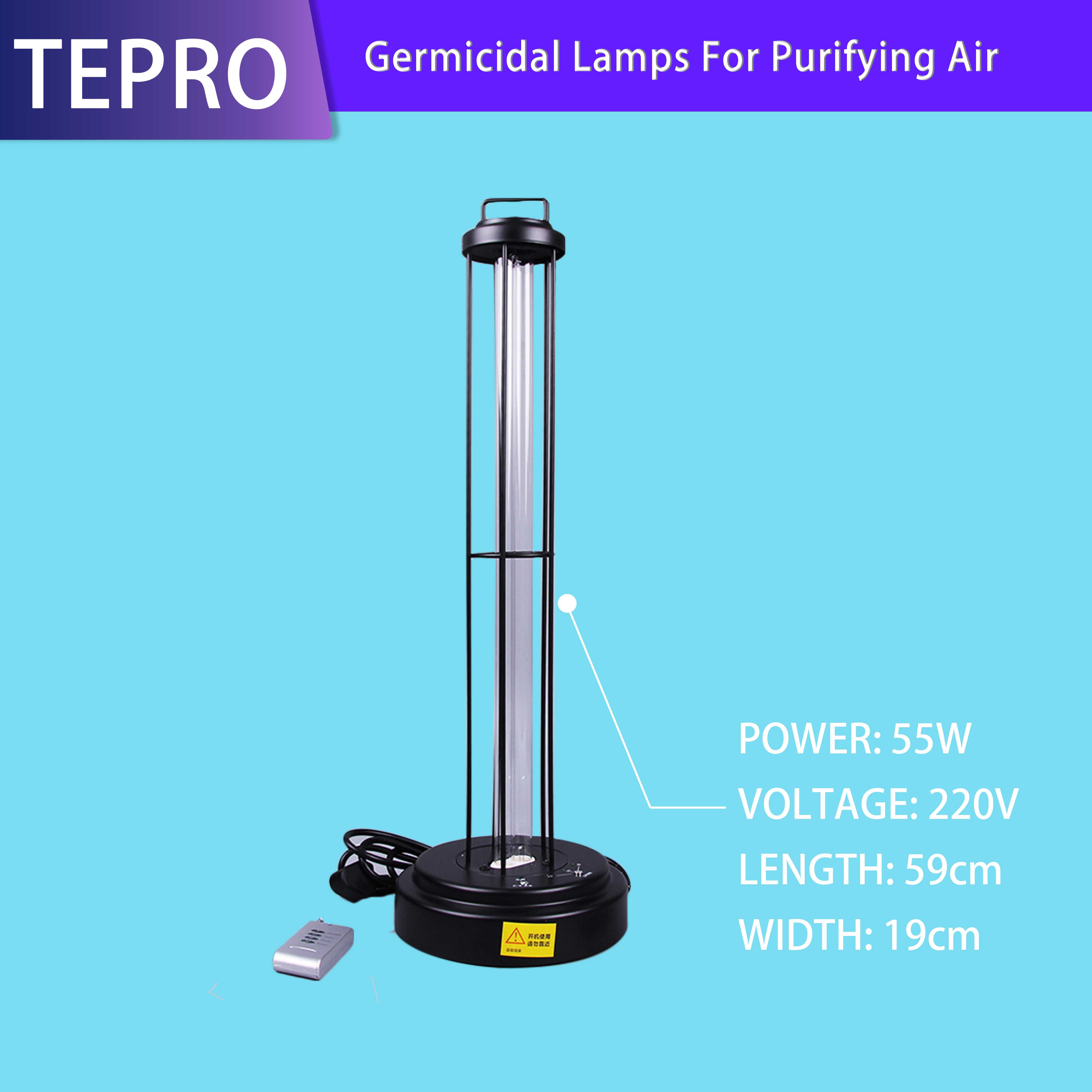 254nm Ozone Air Sterilizing Lamp 55W Working Temperature -20 to 80℃