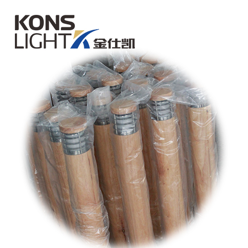 Kons-10w Led Wood Housing Led Lawn Light 120° Beam 250mm-800mm-1