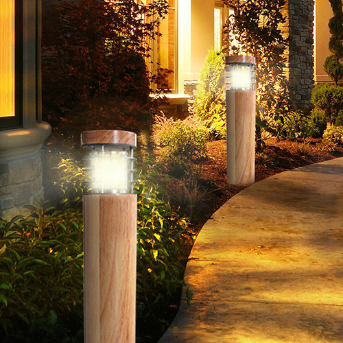 Kons-10w Led Wood Housing Led Lawn Light 120° Beam 250mm-800mm-4