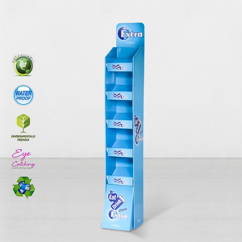 CAI YI JIE Cardboard Floor Retai Displays Stiand With Plastic Clip Cardboard Floor Display image27