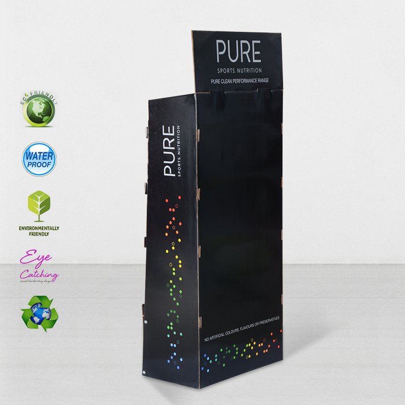 CAI YI JIE Cardboard Retail Display Stands With Stainless Tube Cardboard Floor Display image16