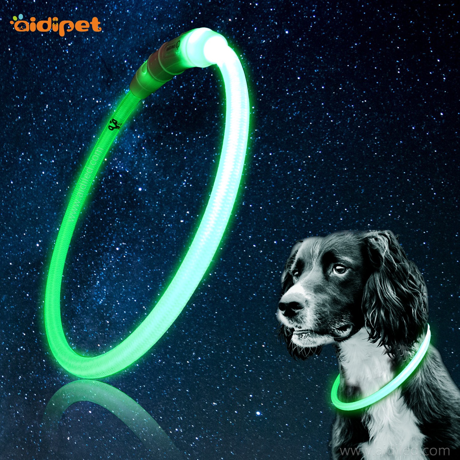 AIDI-Dog Collar Lights Waterproof Manufacture | Aidi-c1 Led Dog Collar-1