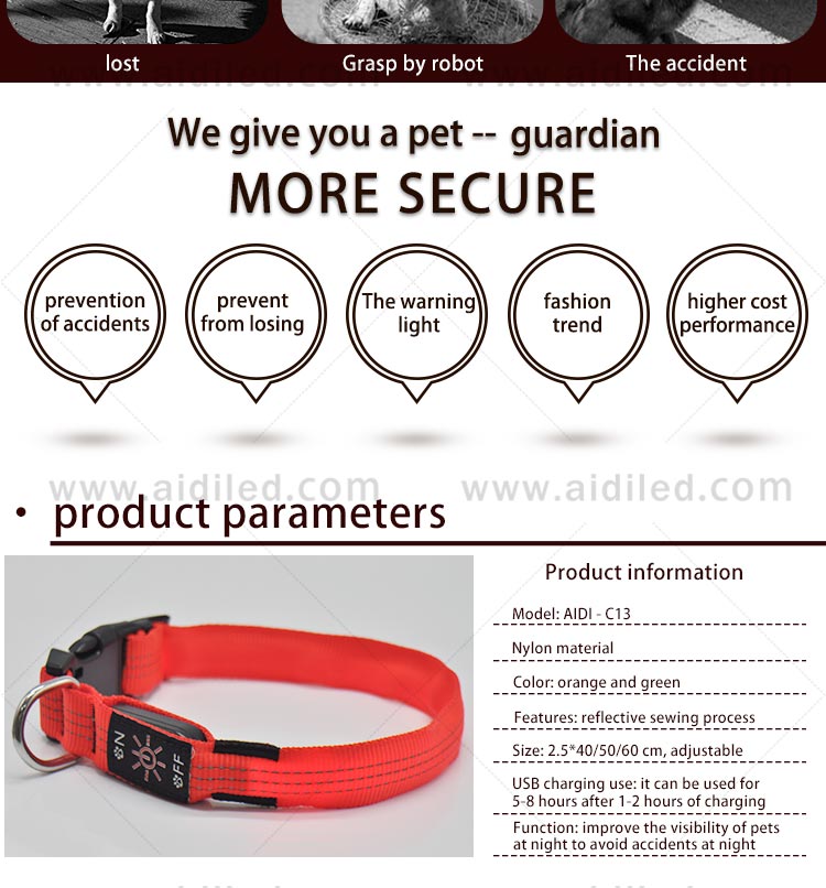 AIDI-Find Illusion Dog Collar Flashing Led Dog Collar Pendant Light-3