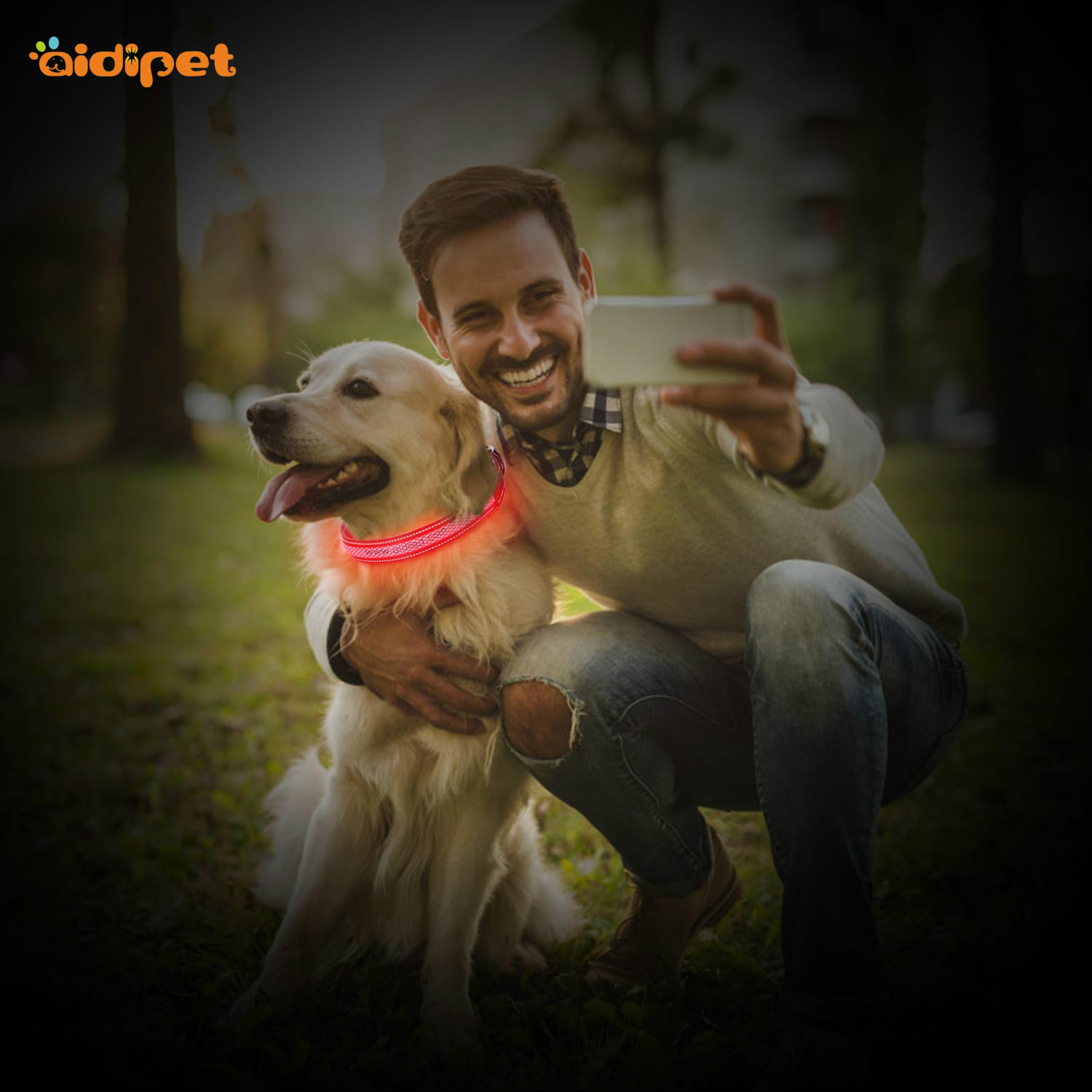 AIDI-Led Dog Collar Waterproof | Light Up Led Shining Dog Collar-1
