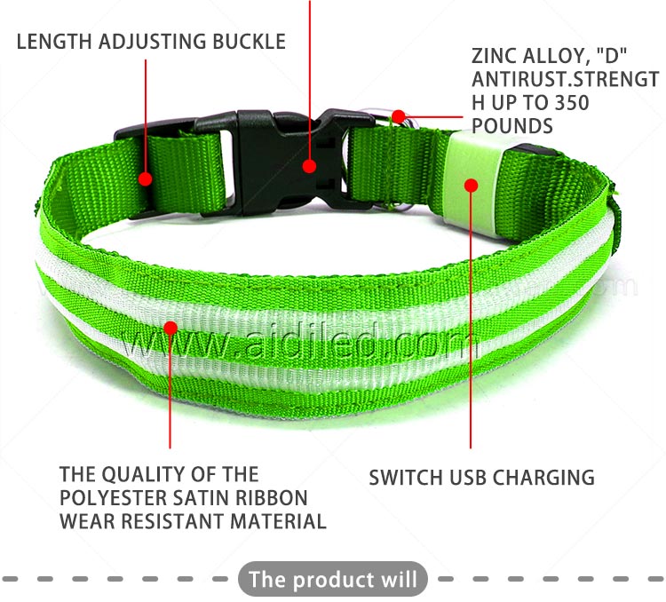 AIDI-High-quality Flashing Dog Collar | Custom LED Dog Collar-4