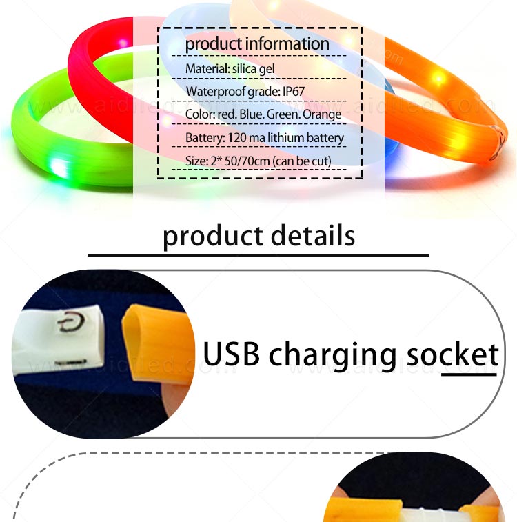 AIDI-Led Light Up Dog Collar Led Fashionable Dog Collar-4