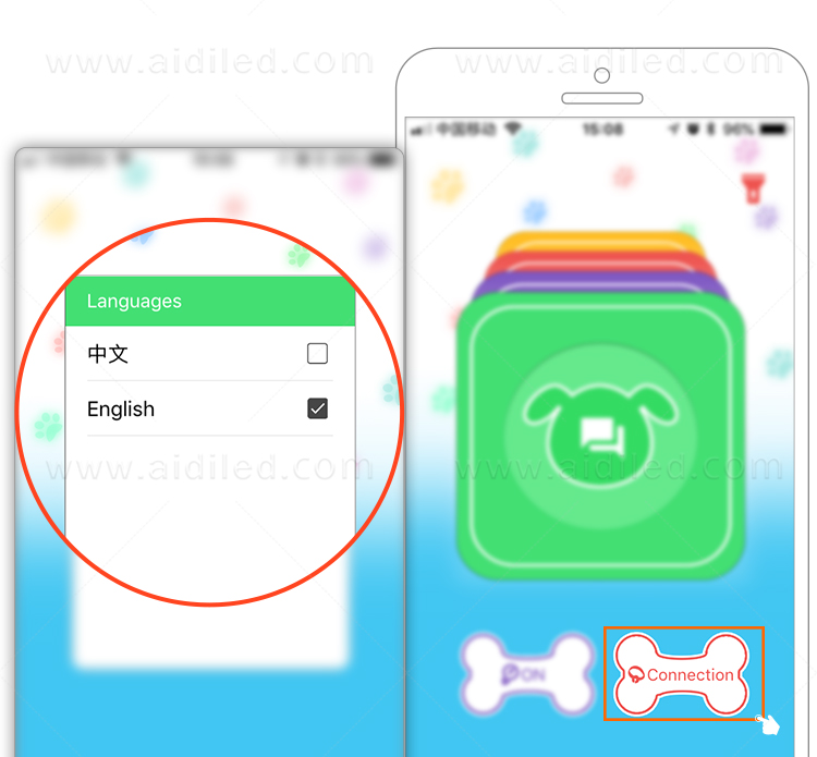 AIDI-Dog Collar Led Flashing Light, Bluetooth Remote Controlled-6