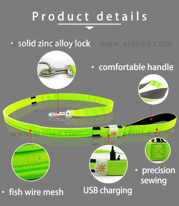 AIDI-Professional Best Led Dog Leash Dog Leash Light For Night Walks-6