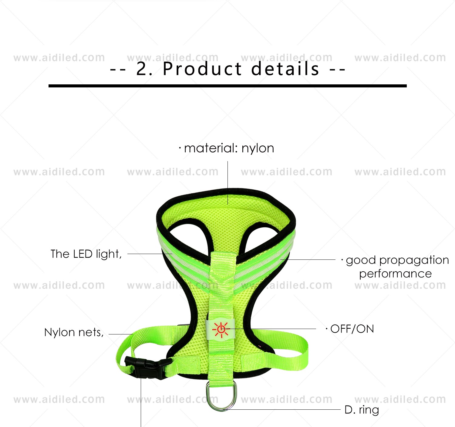 AIDI-Find Flashing Dog Harness Best Led Dog Harness-4