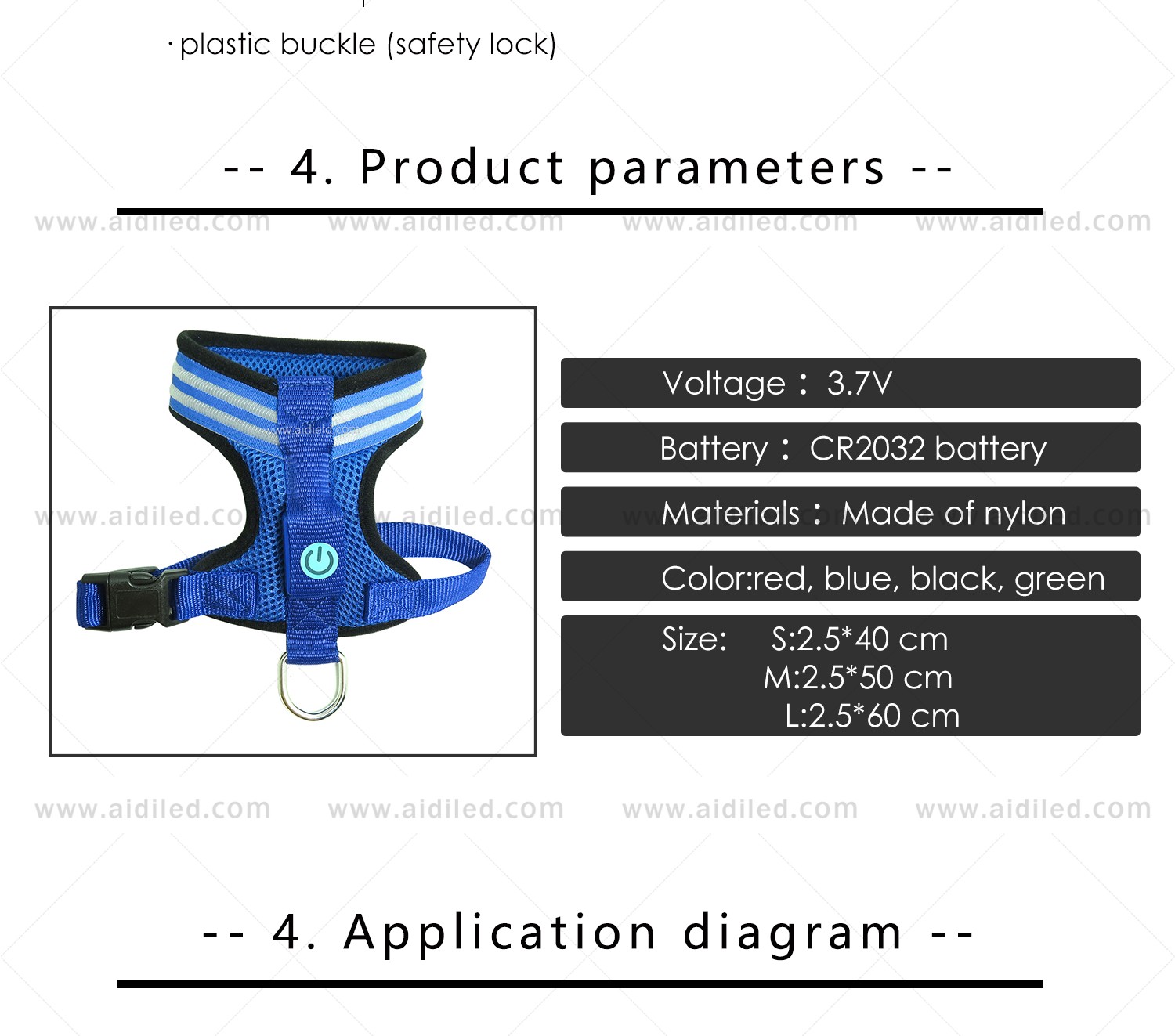 AIDI-Find Flashing Dog Harness Best Led Dog Harness-5