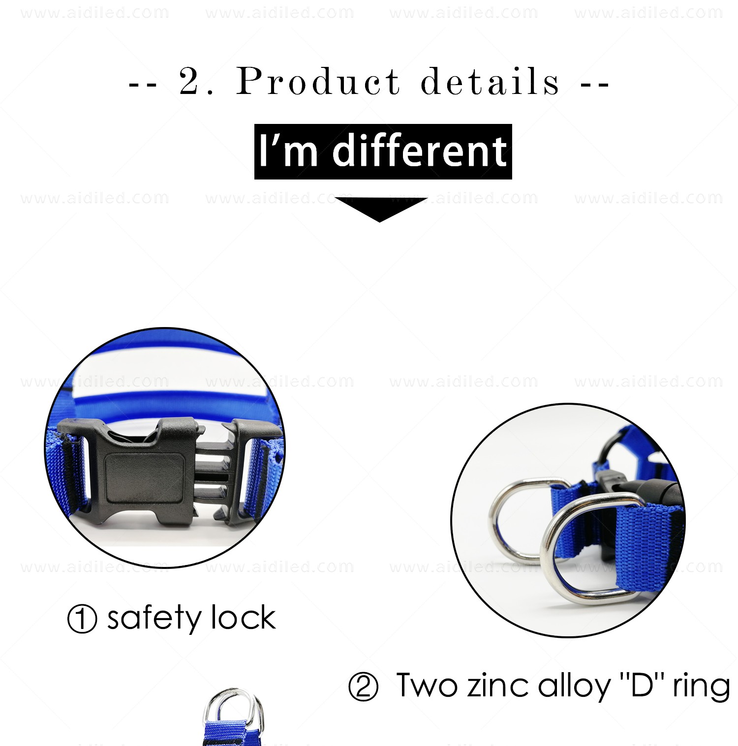 AIDI-Led Dog Harness | Colorful Soft Rechargeable Led Dog Harness-7