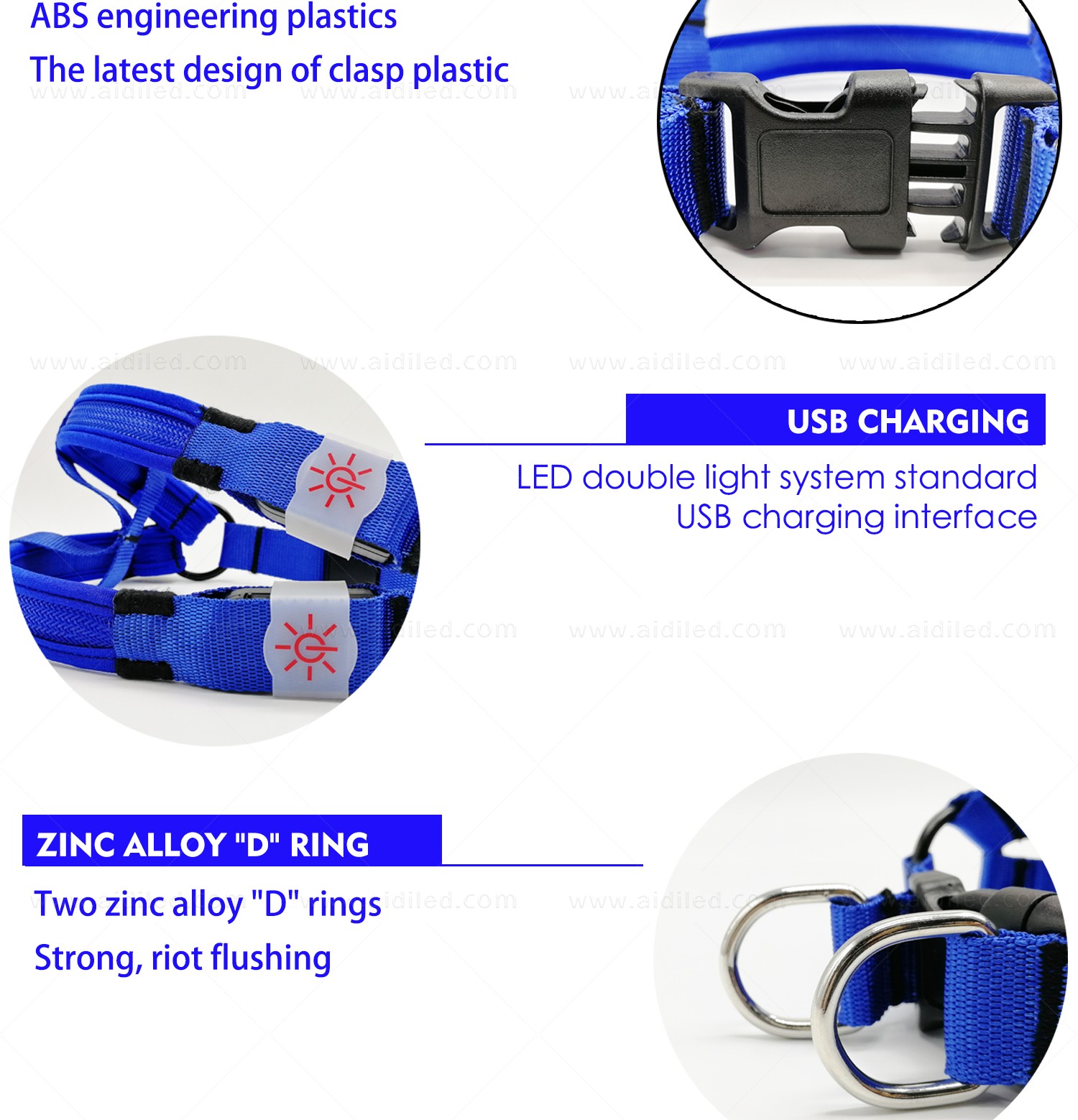 AIDI-Led Dog Harness | Colorful Soft Rechargeable Led Dog Harness-10