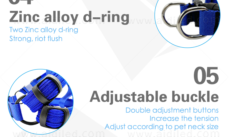 AIDI-Led Dog Harness, Reflective Rechargeable Flashing Led Dog Harness-9