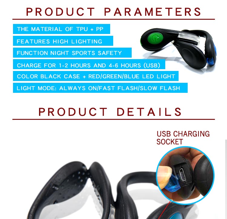 AIDI-Best Night Runner Led Shoe Clip Led Usb Rechargeable Shoe Clip-1