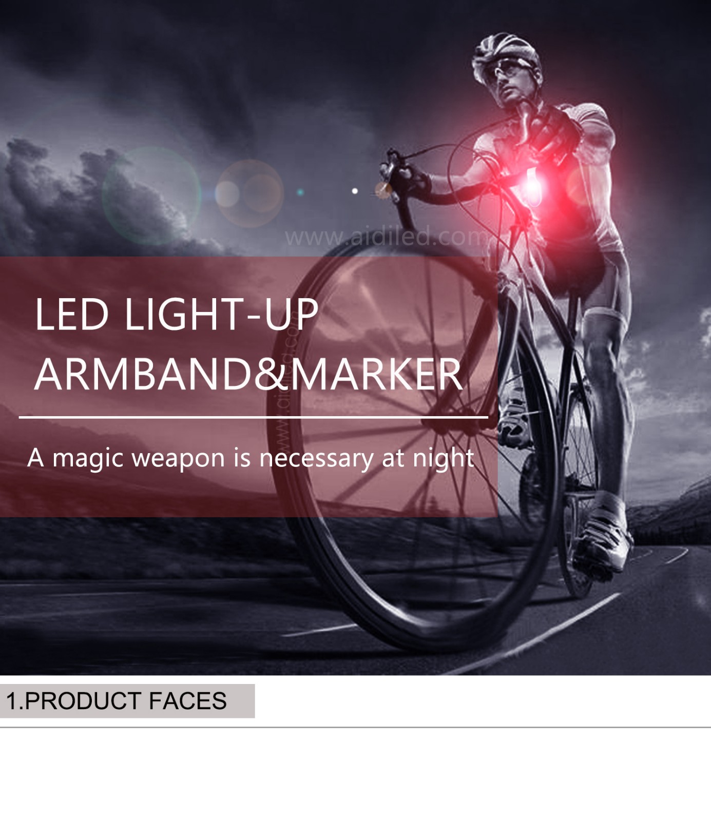 AIDI-Professional Safety Lights For Runners Waterproof USB Rechargeable