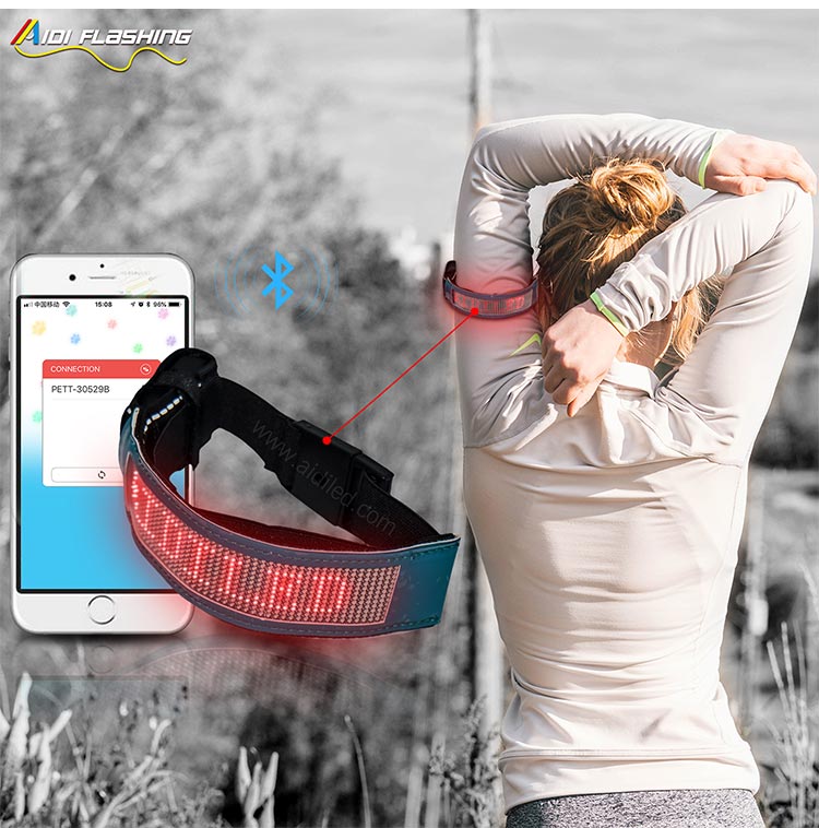 AIDI-Reflective Armbands Led Screen Bluetooth Controlled Armbands-8