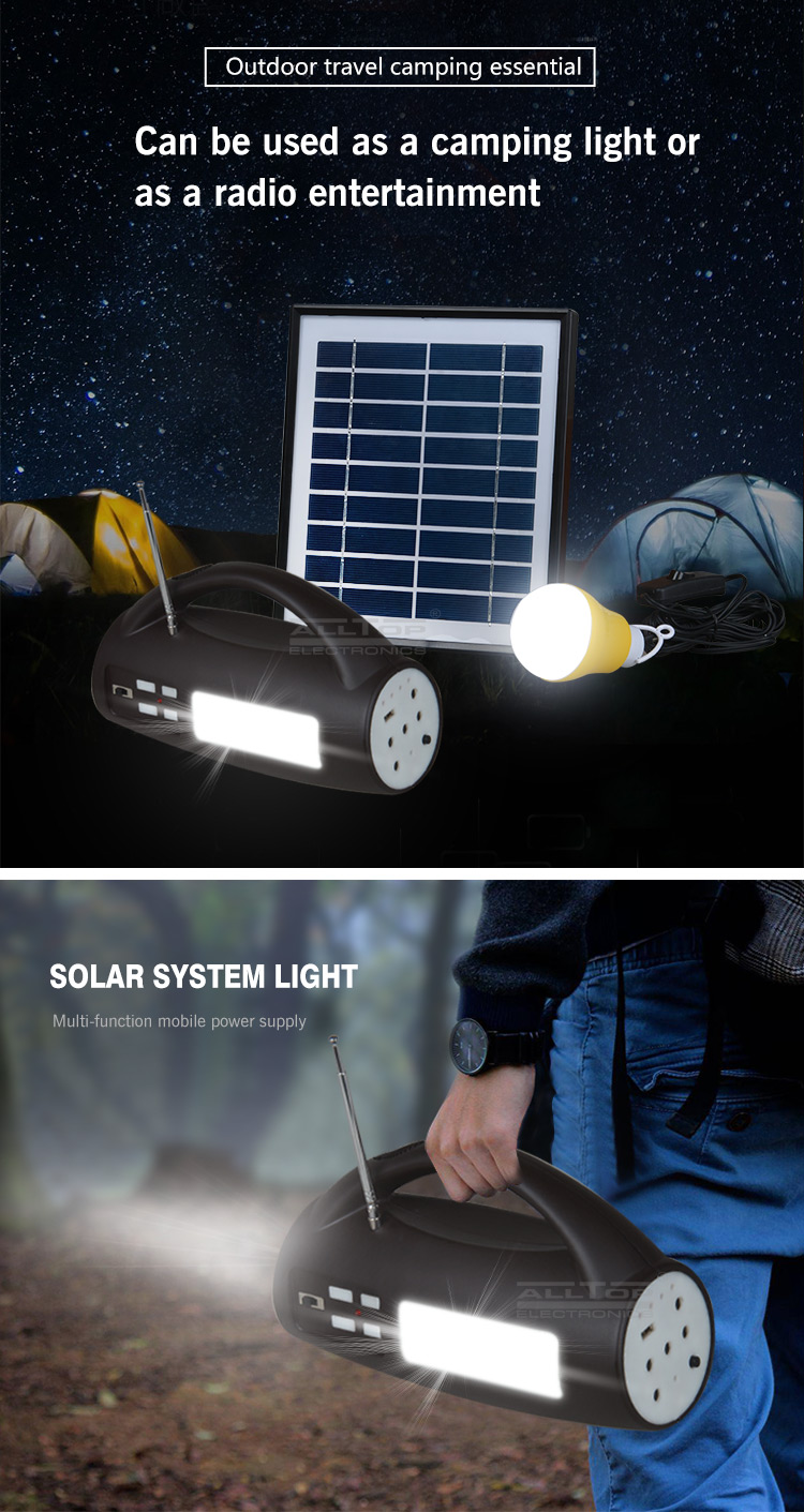 ALLTOP -Solar Lighting System, Energy Saving Ip65 Portable Camping Abs 8w Multifunctional-2