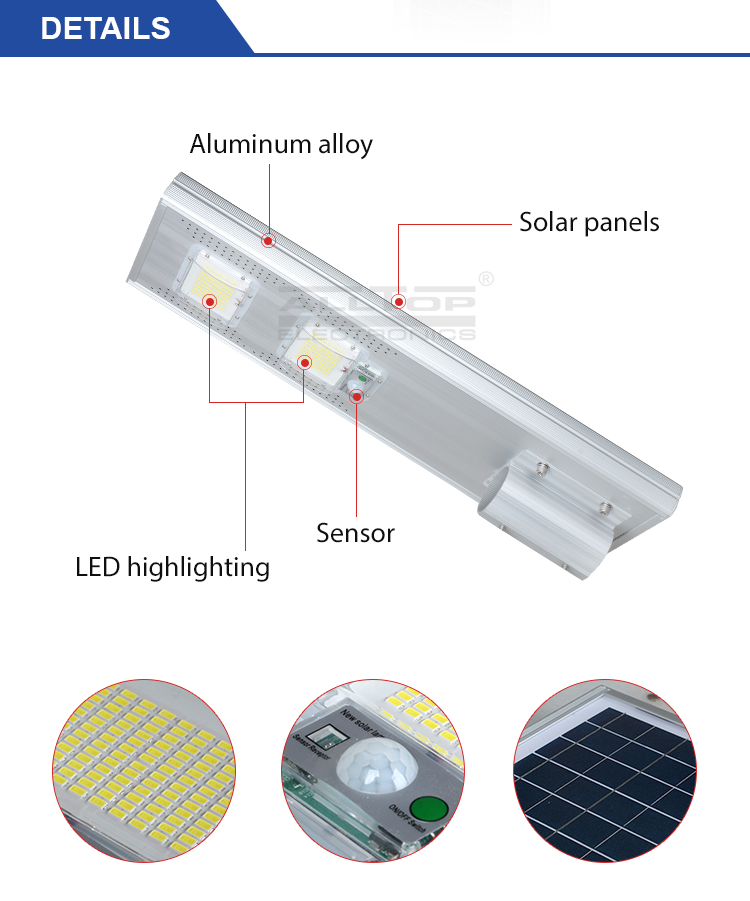 ALLTOP -Solar Led Lights Waterproof Outdoor Ip65 Motion Sensor Integrated 60w-7