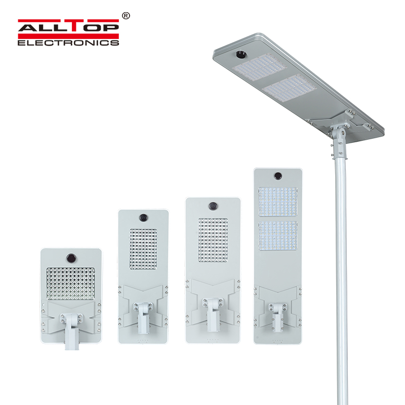 ALLTOP 50W 100W 150W 200W IP65 outdoor integrated motion sensor all in one solar led street light