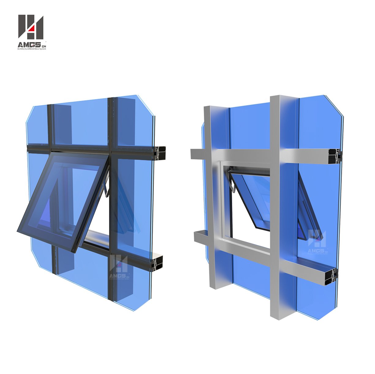 AMGS Low E Frameless Glass Curtain Wall For Exterior-Building Frameless Glass Curtain Wall image12