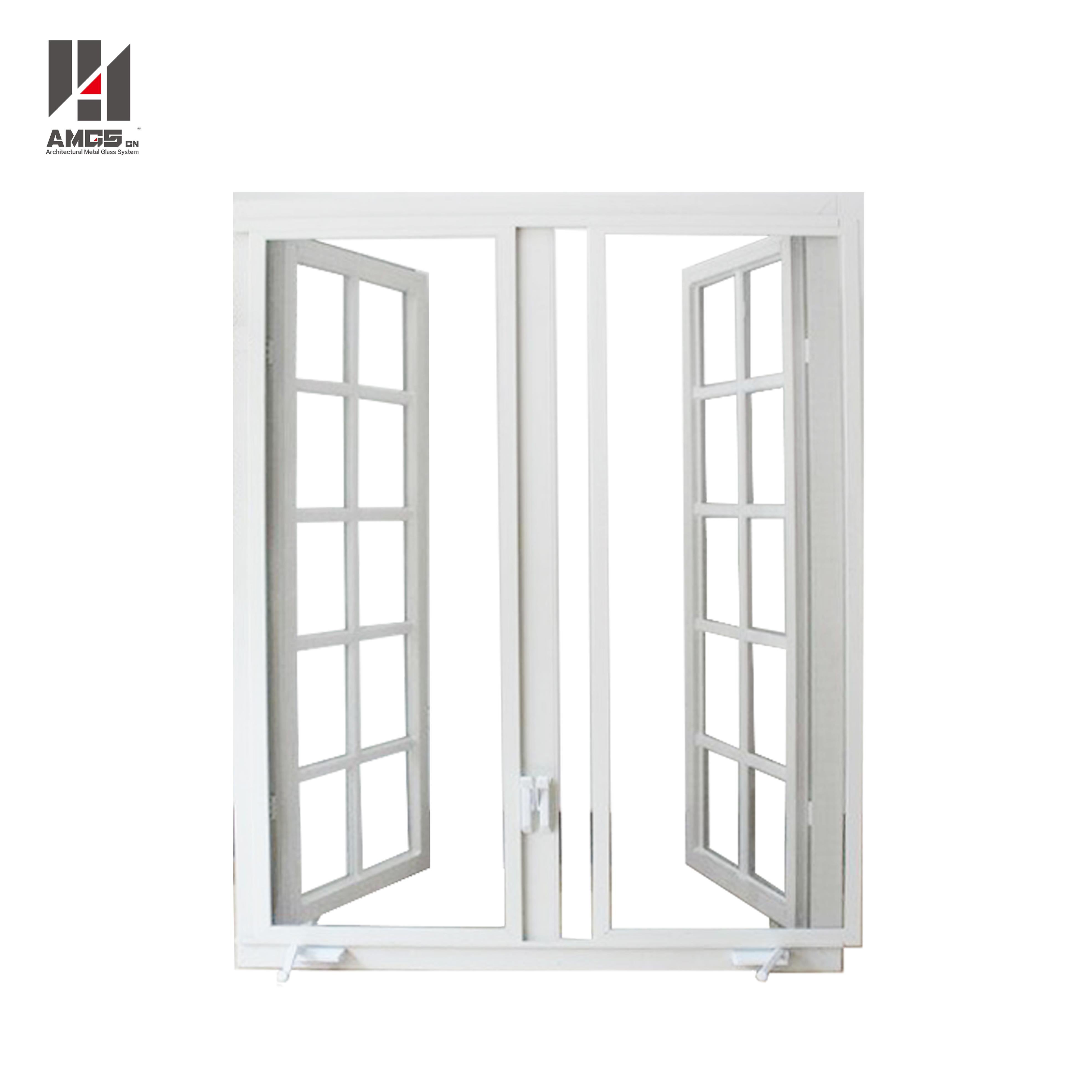 AMGS American Grille Design Casement Aluminium Crank Windows With Tempered Glass Aluminum Casement Windows image2