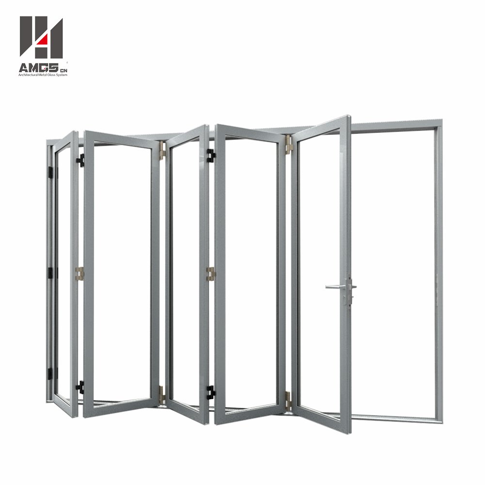 AMGS Customized Aluminum Folding Door With Double Glazing Aluminum Bifold Doors image2