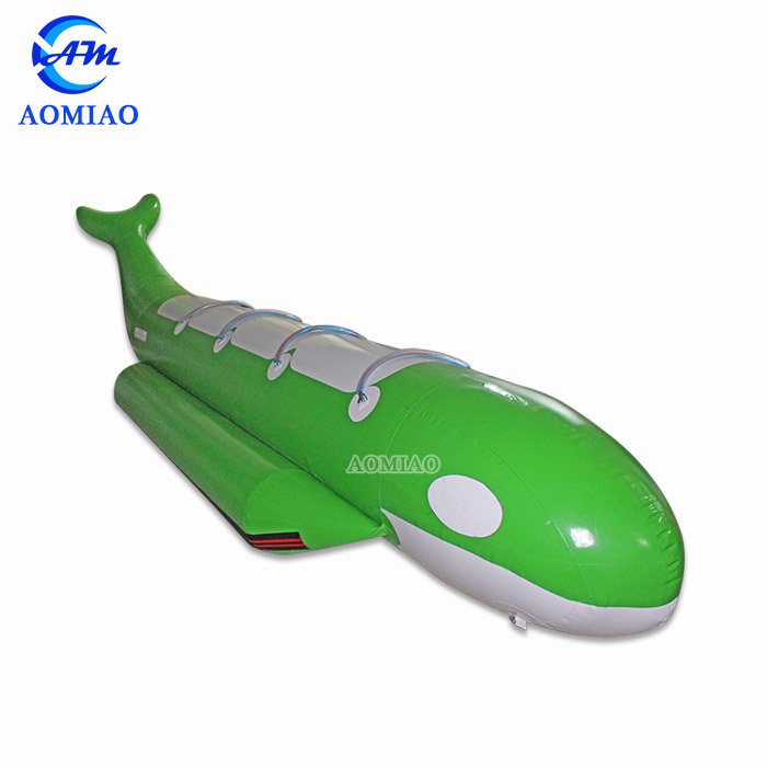 AOMIAO 6 People Inflatable Flying Shark Banana Boat Float - WGB5 Inflatable Water Game image6