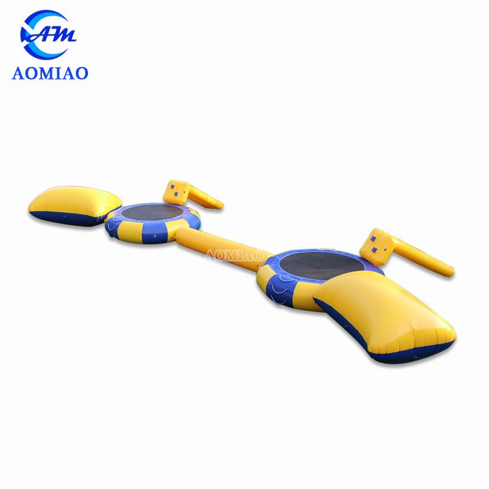 AOMIAO Water Trampoline Park With Small Slide and Launch - WGT2 Inflatable Water Game image4