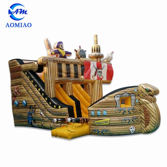 AOMIAO Best Inflatable Water Slides - Pirate Ship SL1744 Inflatable Slide image10