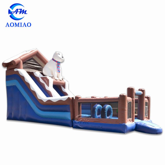 AOMIAO Inflatable Bounce House Water Slide - White Bear SL1740 Inflatable Slide image8