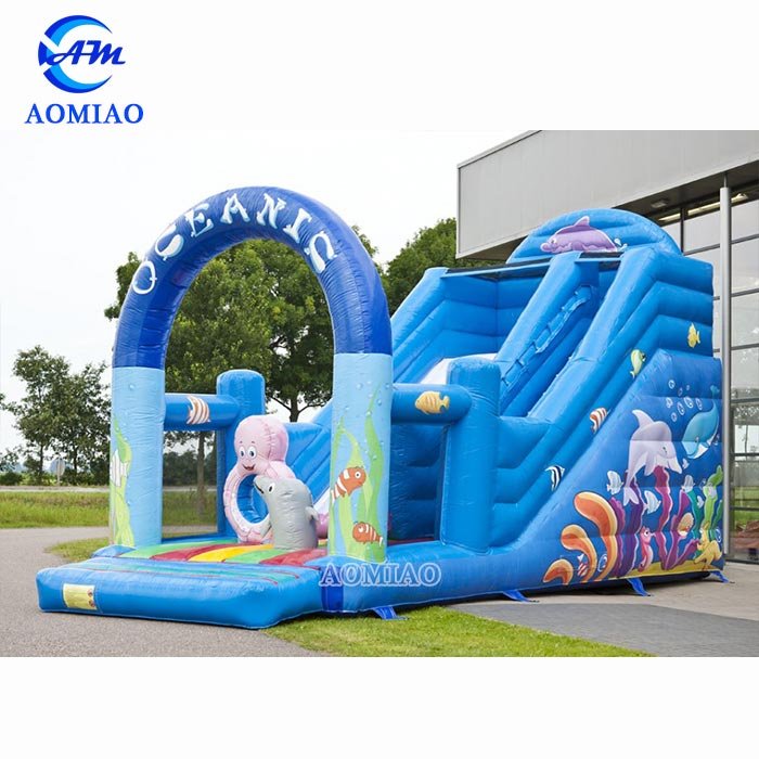 AOMIAO Kids Backyard Water Slide - Blue Sea SL1765 Inflatable Slide image5