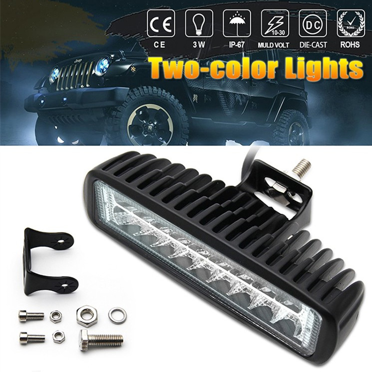 HONGCHANG-Automotive White Amber Led Work Light Bar, LED Work Lights