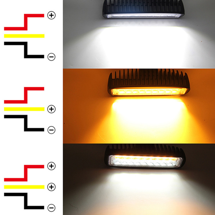 HONGCHANG-Automotive White Amber Led Work Light Bar, LED Work Lights-1