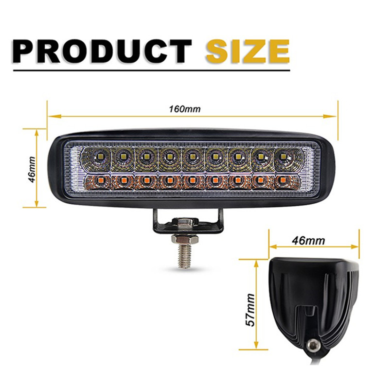 HONGCHANG-Automotive White Amber Led Work Light Bar, LED Work Lights-2