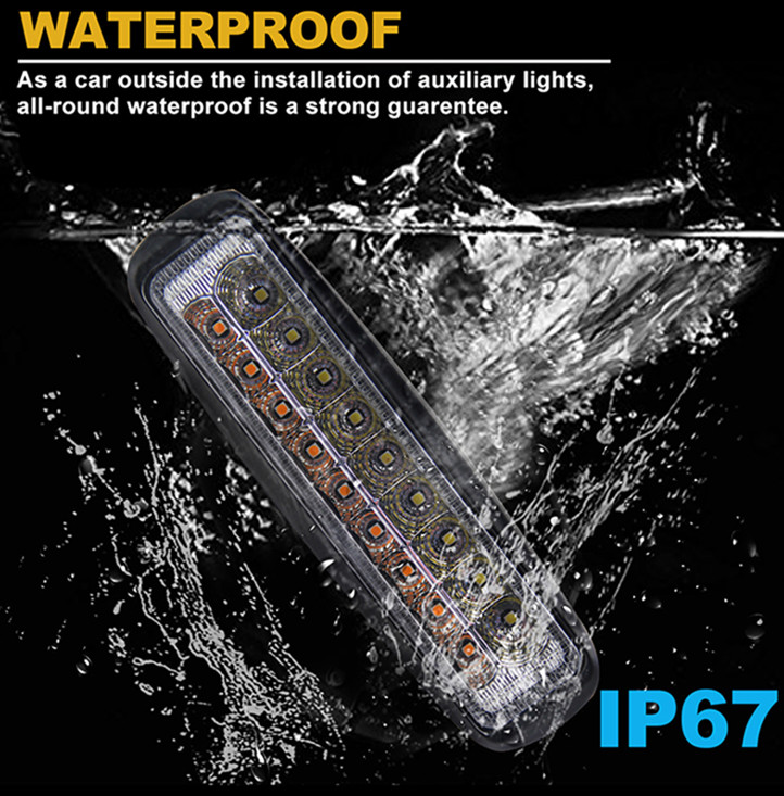 HONGCHANG-Automotive White Amber Led Work Light Bar, LED Work Lights-3