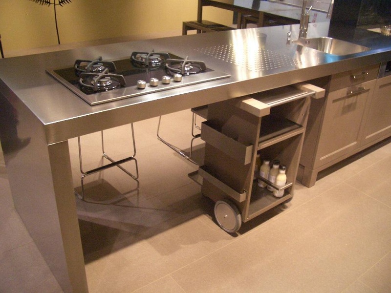 Stainless steel kitchen cabinets