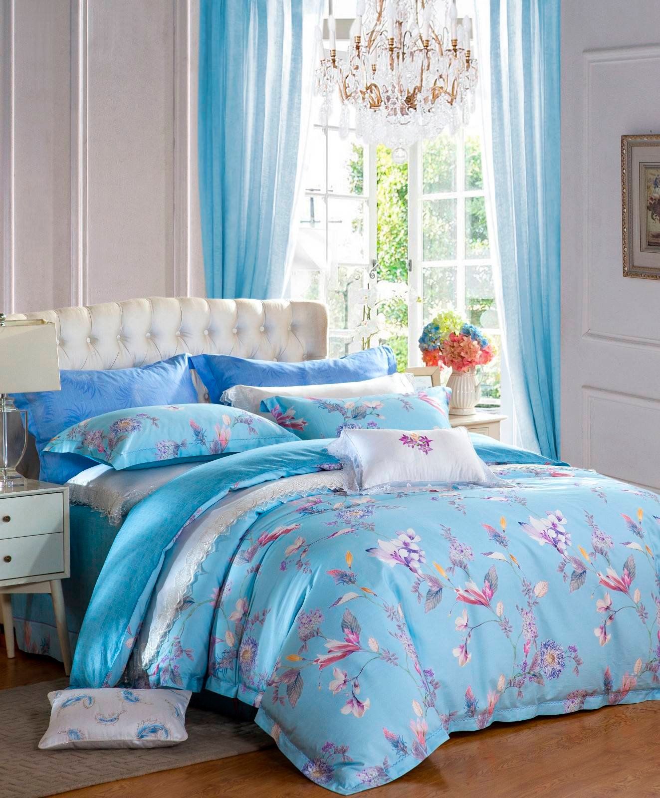 Daphne Bedroom Long-staple Cotton Printed Bedding Set #6837 100% Cotton Printed image5