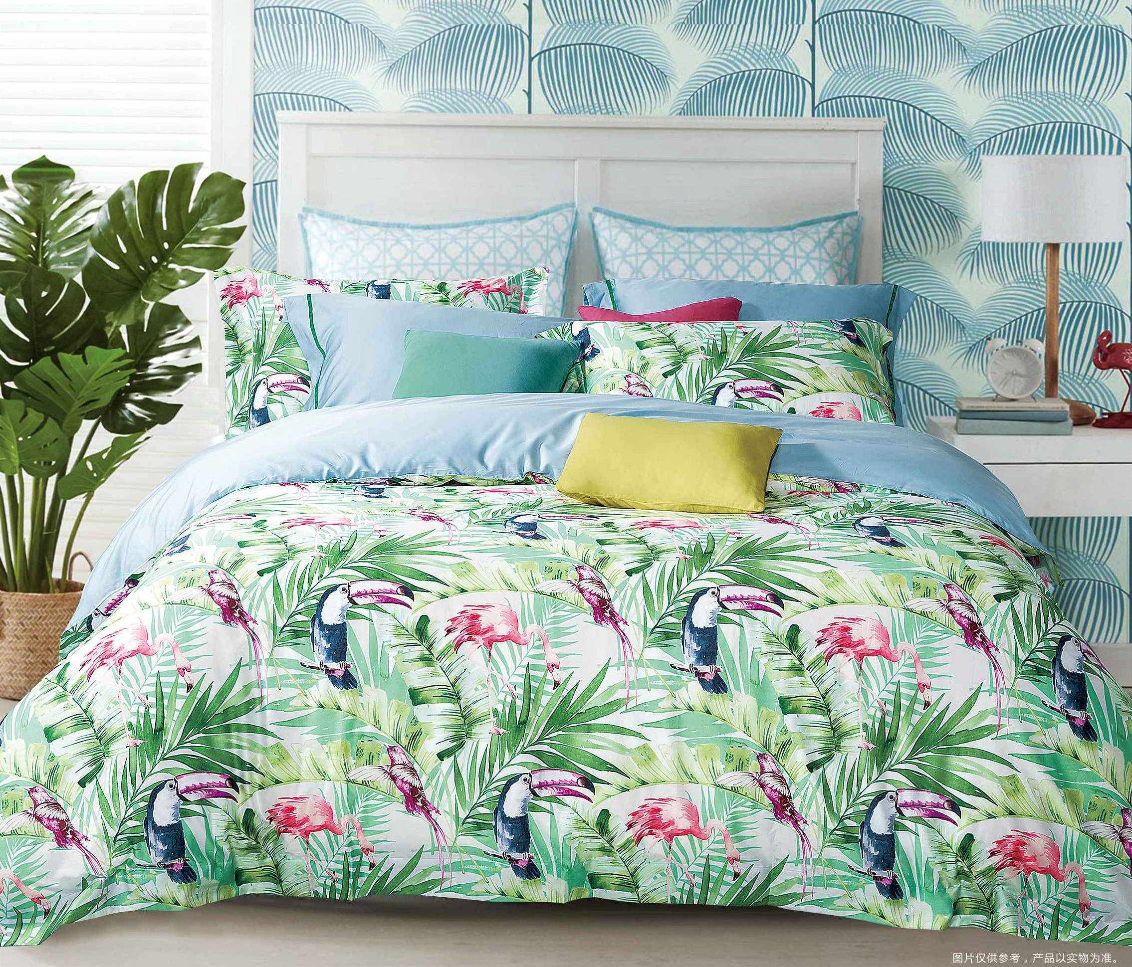 Daphne Tropical 500 Thread Count High Density Cotton Bedding Set 171058 100% Cotton Printed image18