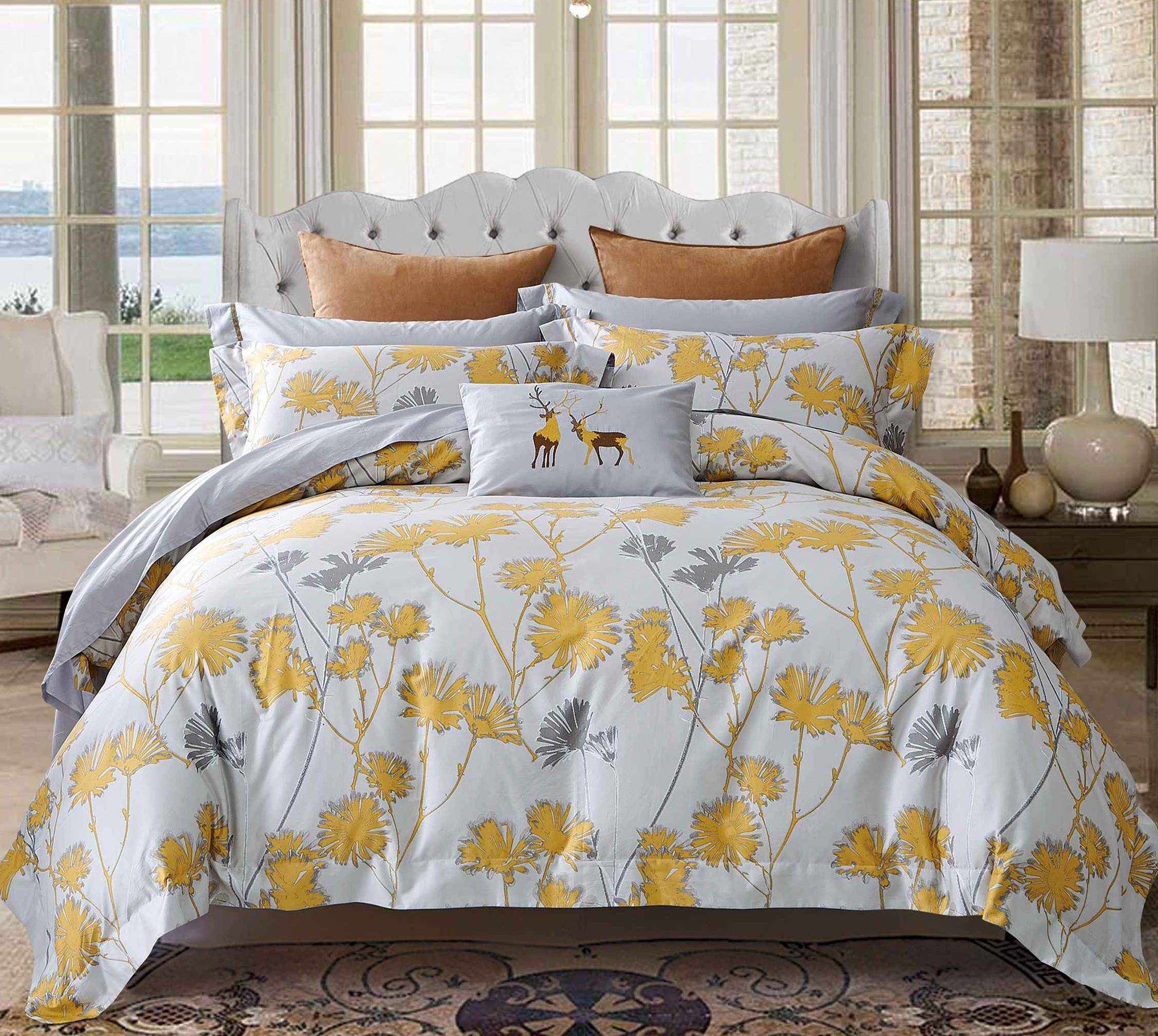 Daphne 500TC Premium Cotton Sheet Set Duvet Cover Set 171153 100% Cotton Printed image14