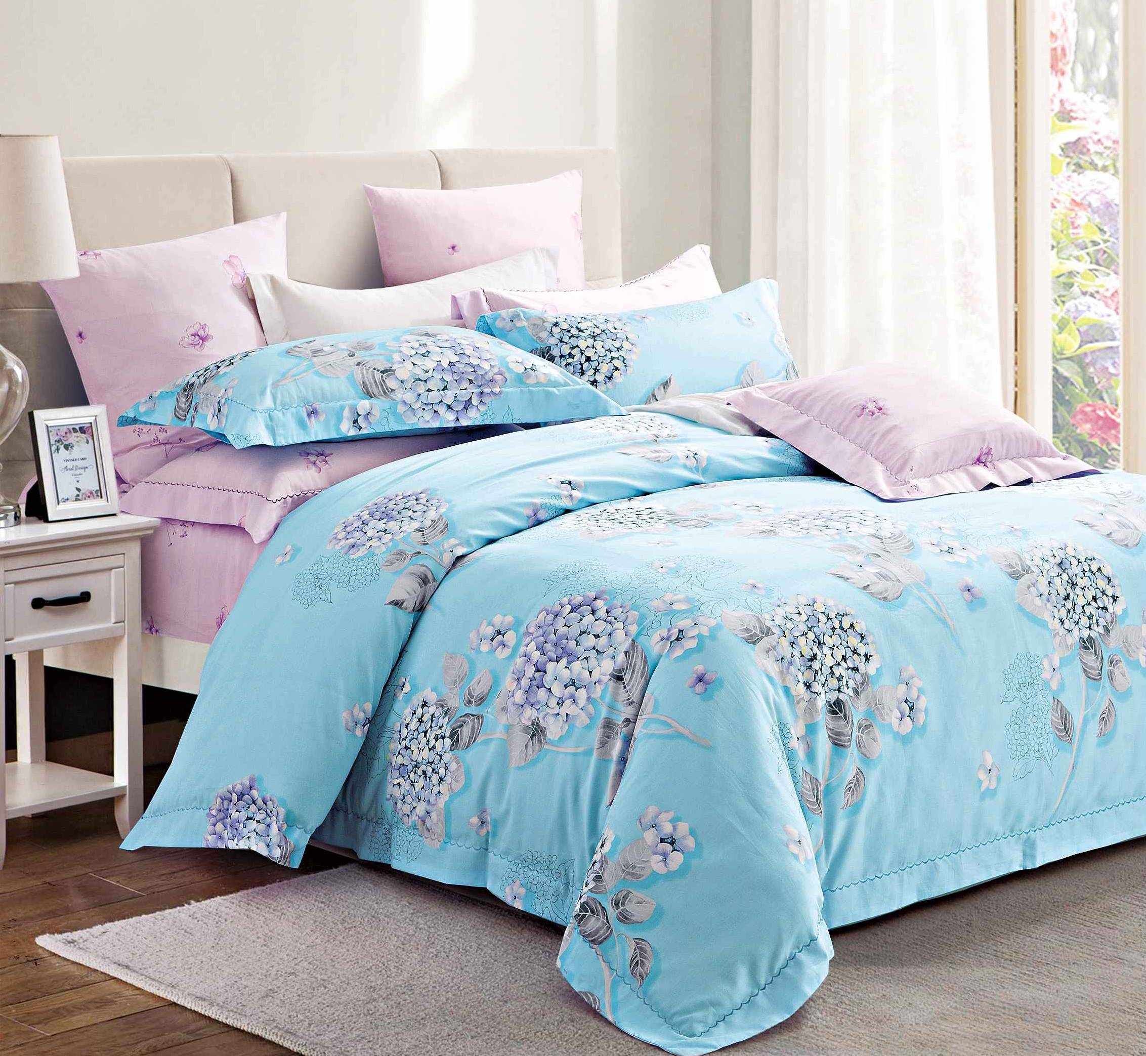 Daphne Long-staple Cotton Beautiful Hydrangea Flowers 171468 100% Cotton Printed image2