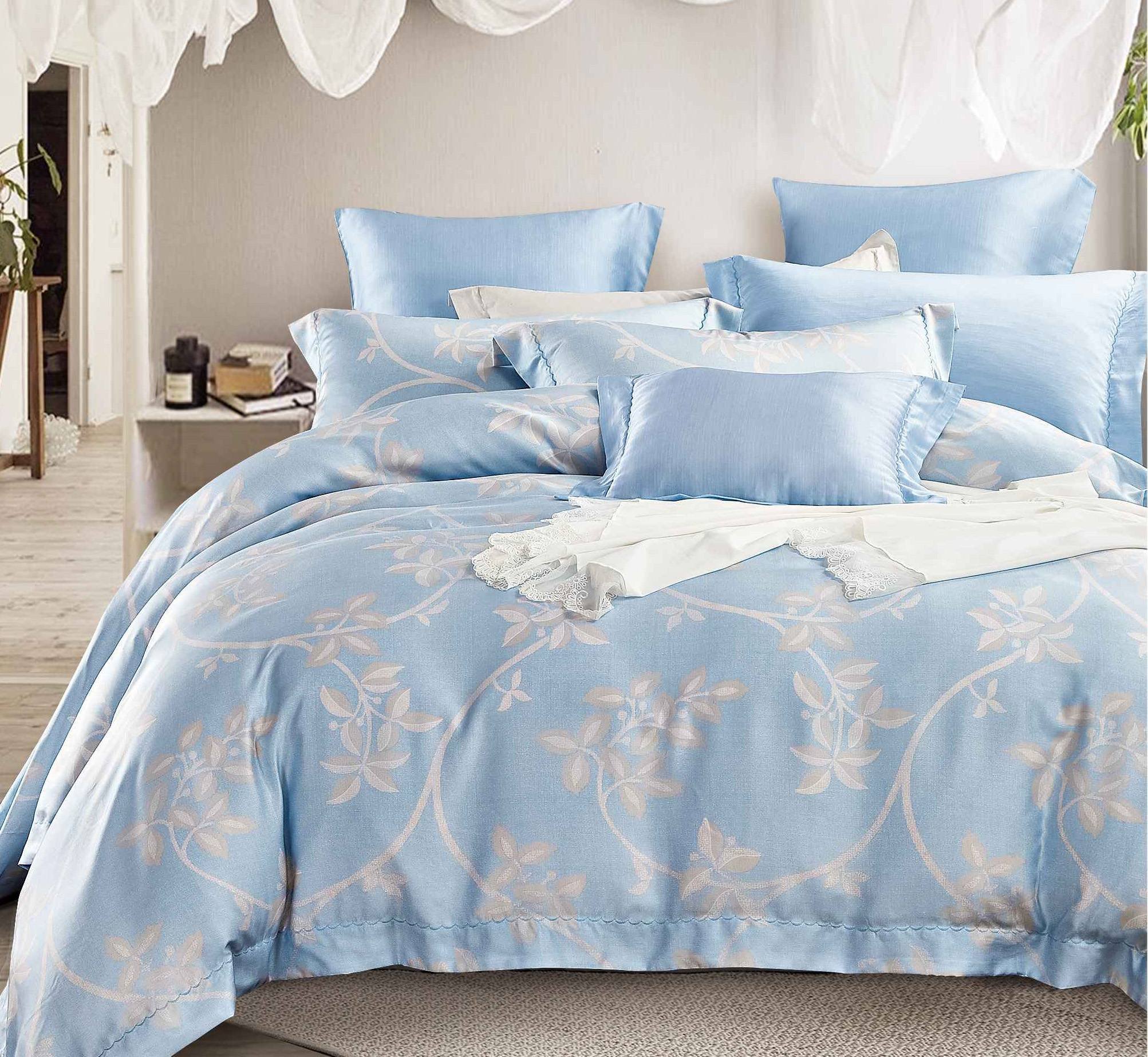 Daphne China Sky Blue Pattern Bedding Set Made of Lyocell 170711 100% Lyocell Printed image105